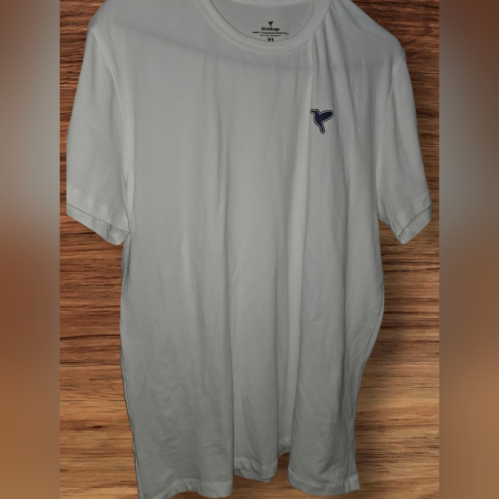 Birddogs Men T-Shirt Short Sleeve Crew Neck Palm Leaf Print Graphic White XLarge